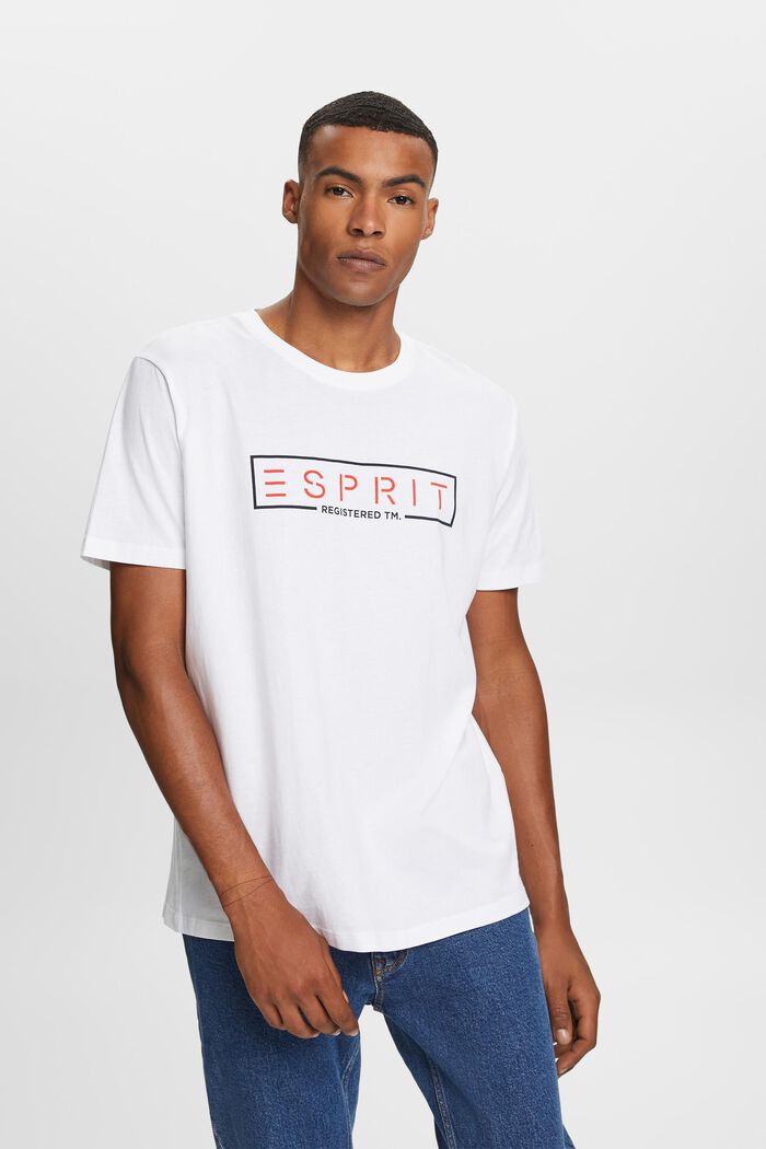 Jersey logo T-shirt, 100% cotton, WHITE, detail image number 0