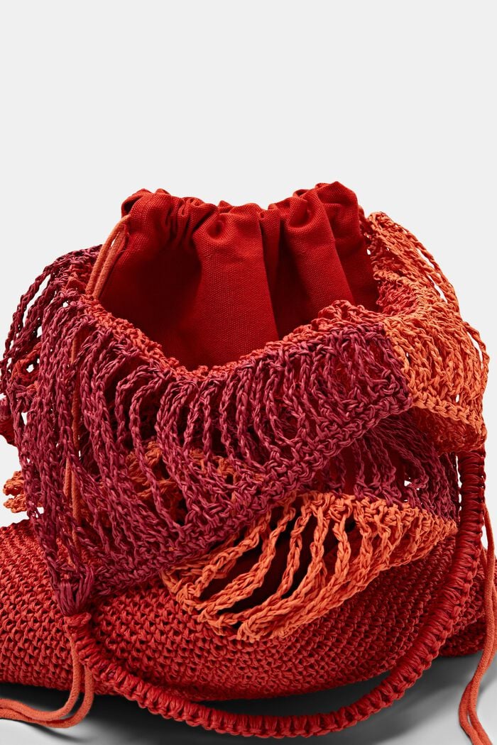 Crochet Paper Tote, MULTICOLOUR, detail image number 1