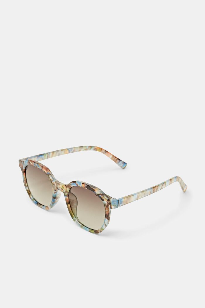 Round Frame Sunglasses, DEMI BLUE, detail image number 0