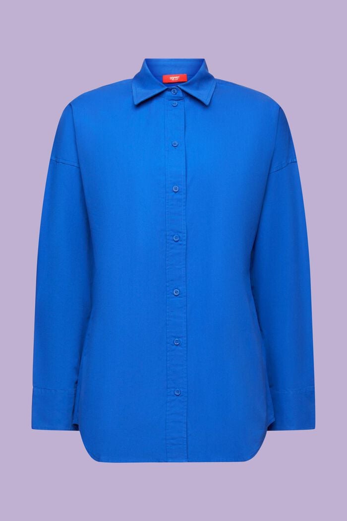 Cotton-Poplin Shirt, BRIGHT BLUE, detail image number 6