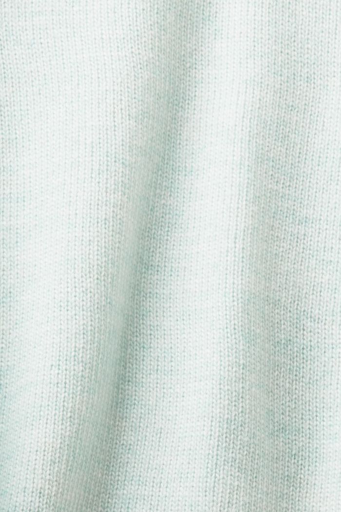 Short-Sleeve Sweater, LIGHT AQUA GREEN, detail image number 4
