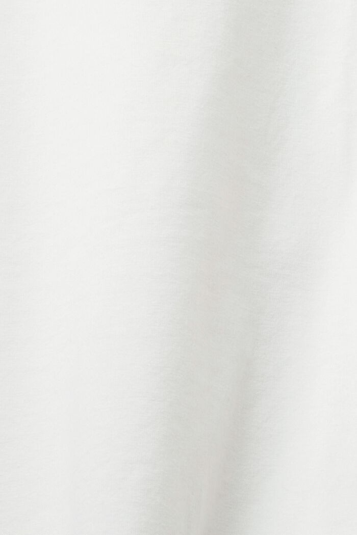 Off-the-shoulder cotton top, OFF WHITE, detail image number 4