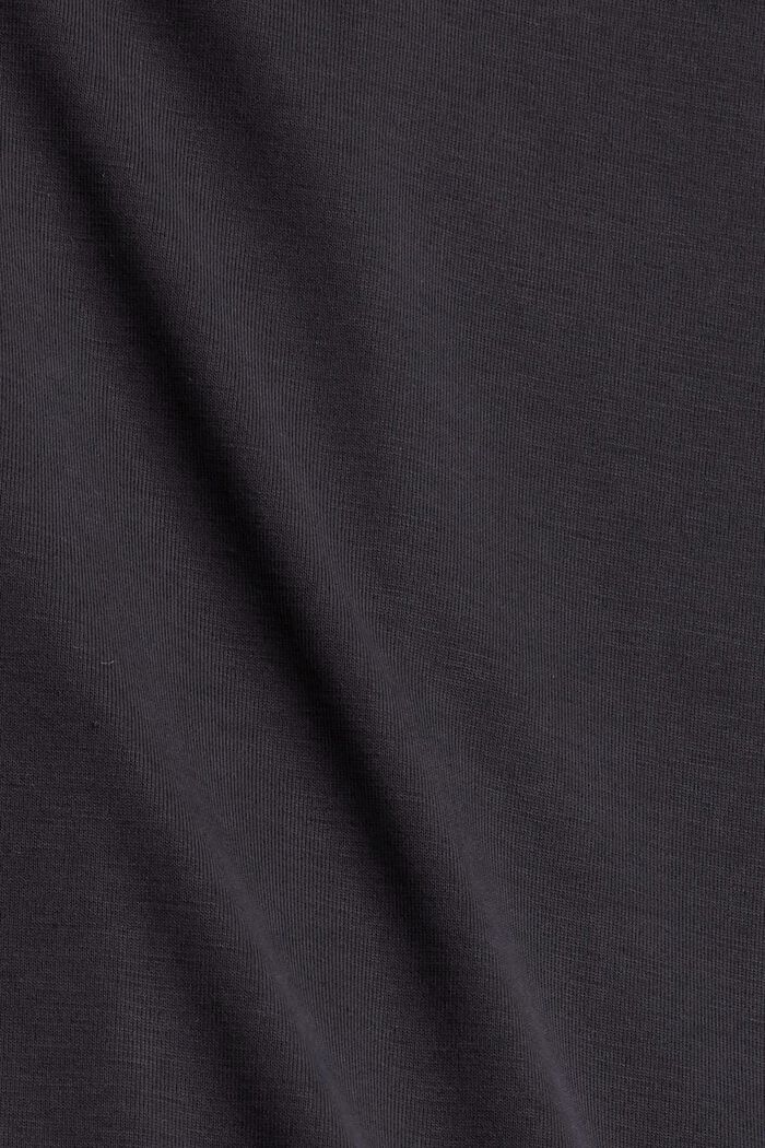 With TENCEL™: Soft long sleeve top, BLACK, detail image number 4