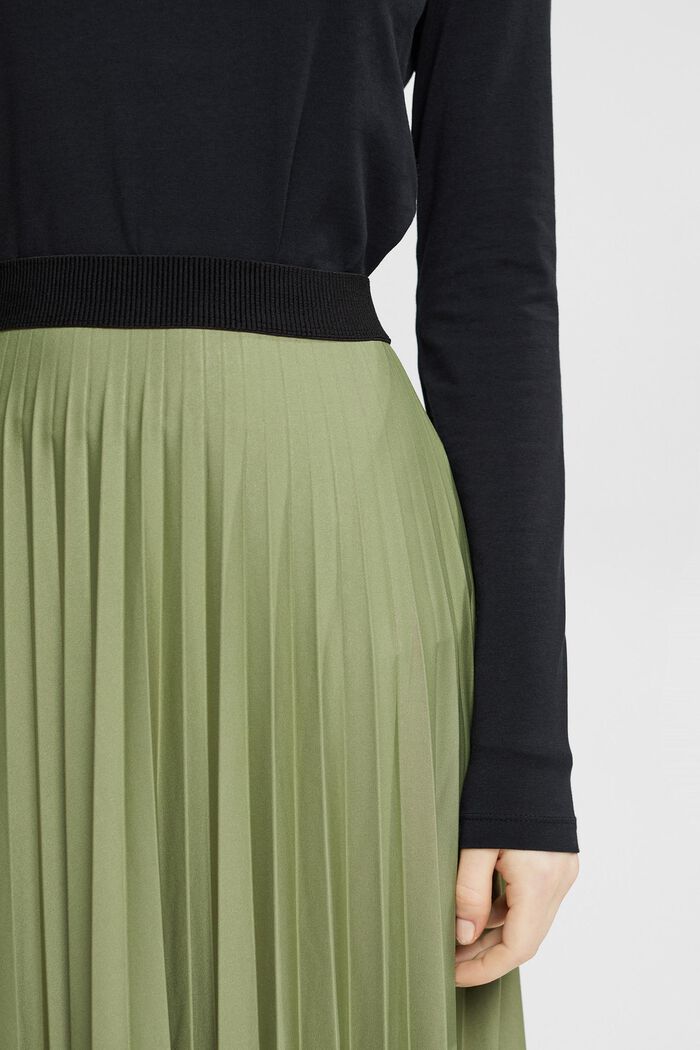 Pleated midi skirt, LIGHT KHAKI, detail image number 2