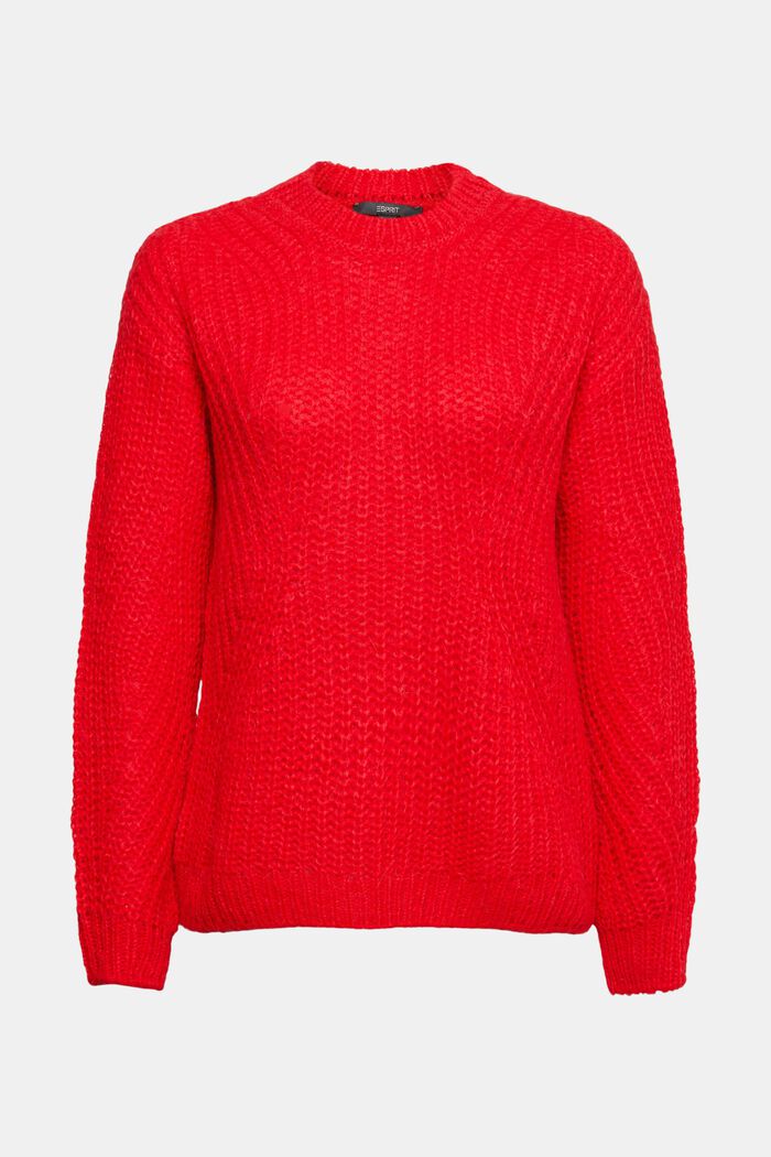 Alpaca blend: Knit jumper, RED, detail image number 2