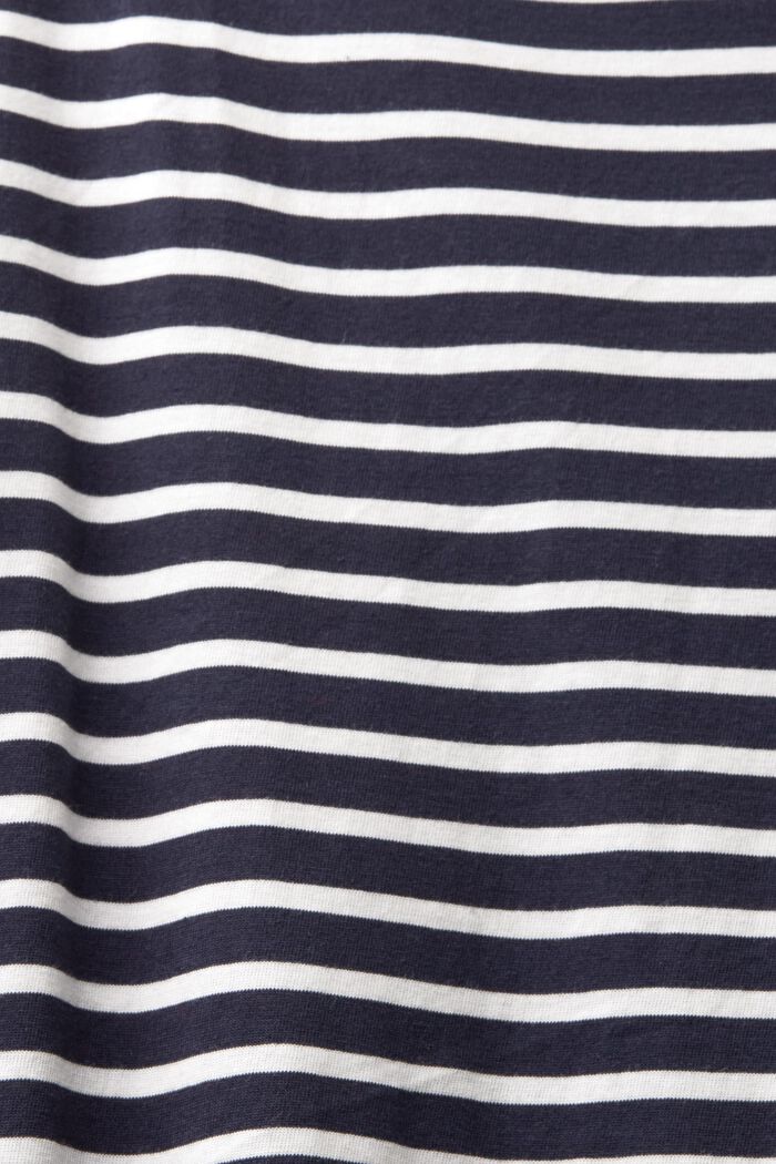 Striped Pajama Top, NAVY, detail image number 4