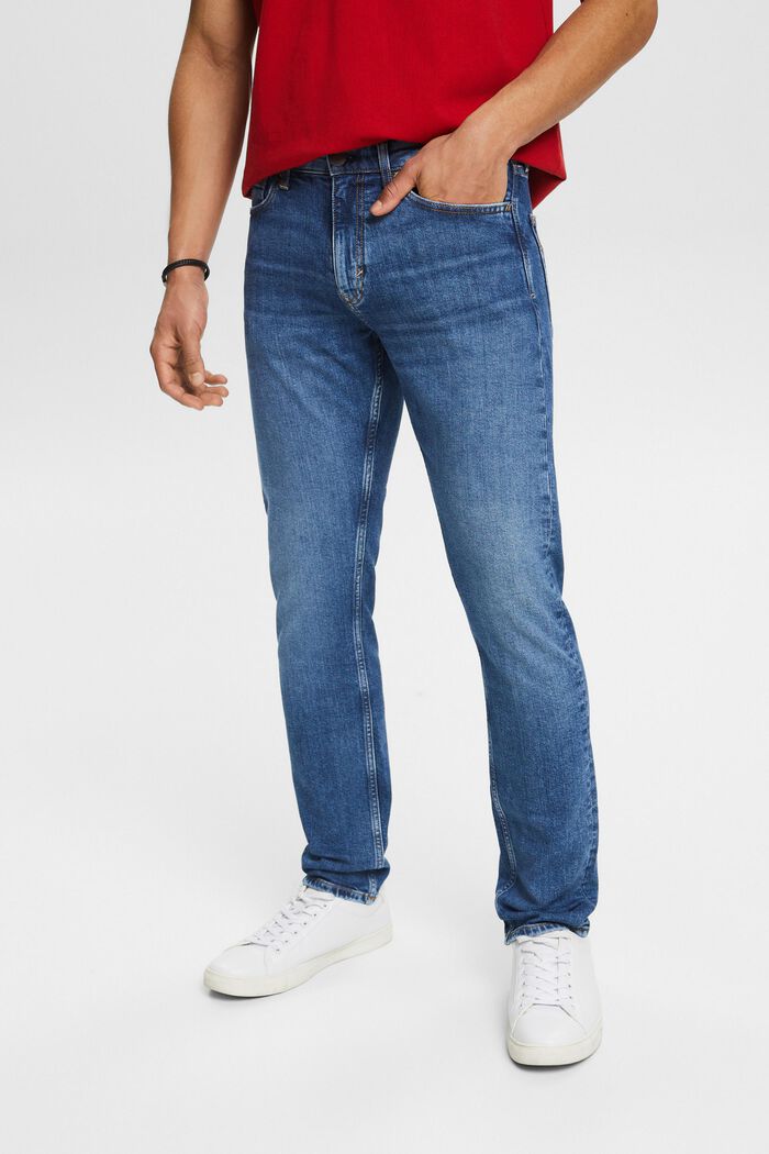 Mid-Rise Slim Jeans, BLUE MEDIUM WASHED, detail image number 0