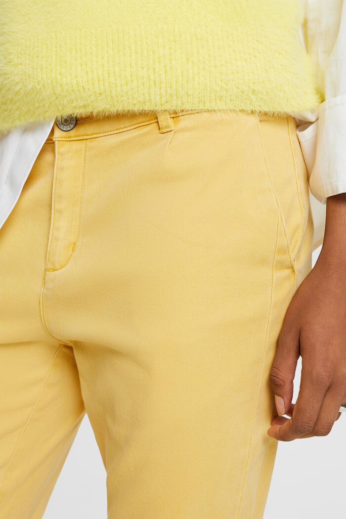 Cotton chinos, YELLOW, detail image number 4
