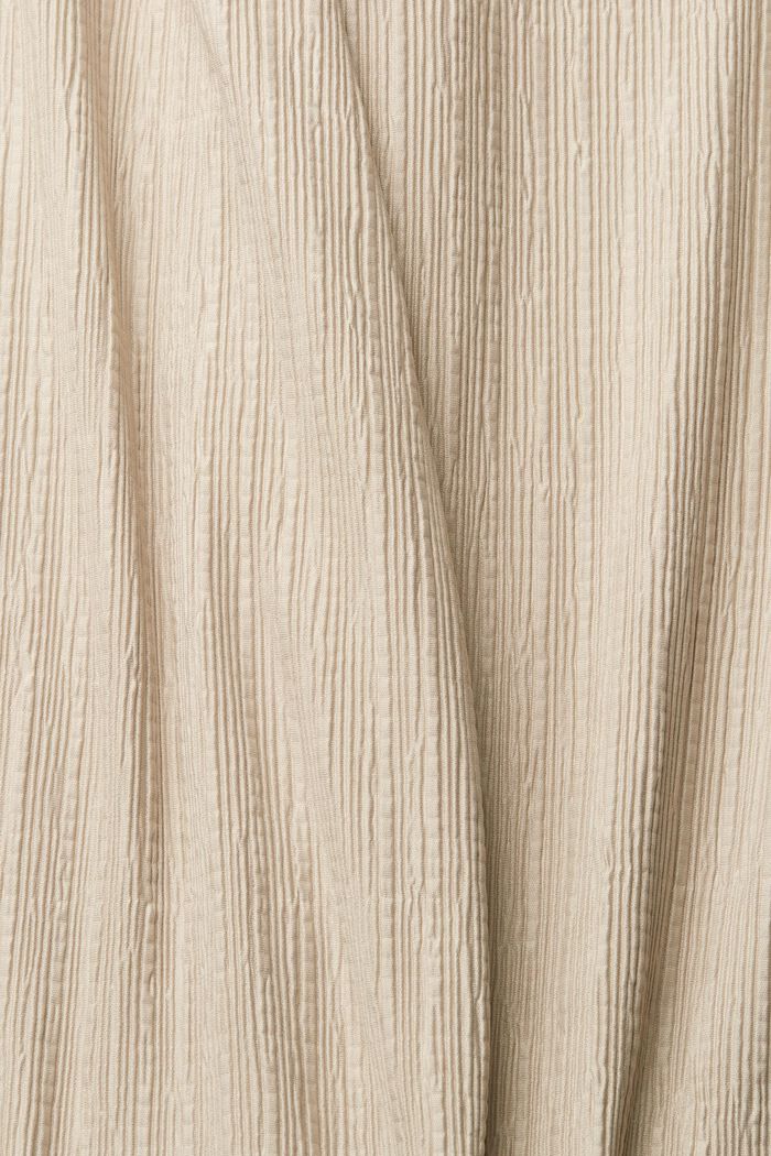 Wide-leg trousers with a crinkle finish, LIGHT TAUPE, detail image number 4