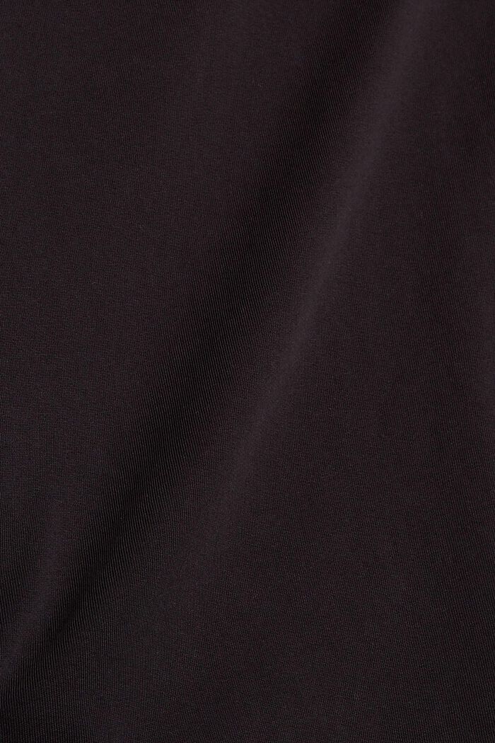 Pure cotton sweatshirt, BLACK, detail image number 1