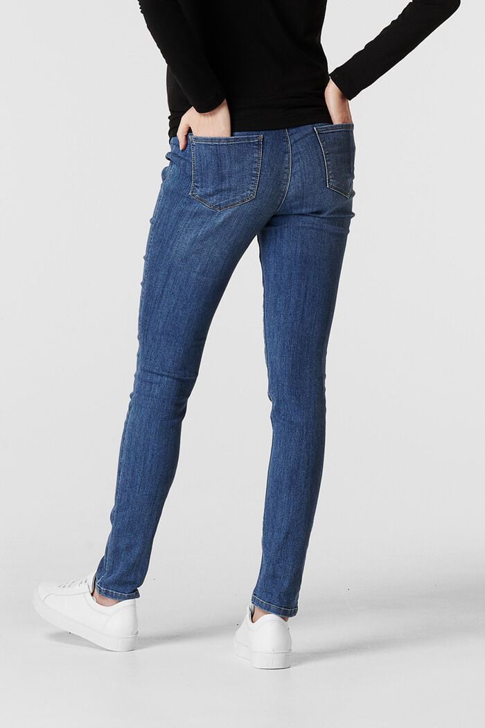 Stretch jeggings with an under-bump waistband, BLUE MEDIUM WASHED, detail image number 1