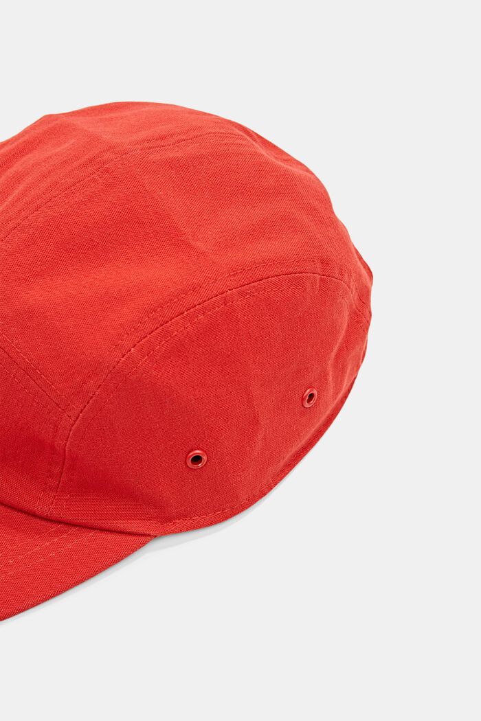 Cap with a straight brim, RED ORANGE, detail image number 1