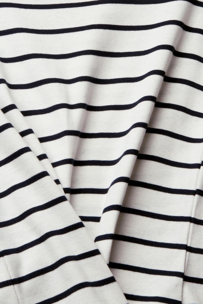 Striped long-sleeved top, OFF WHITE, detail image number 1