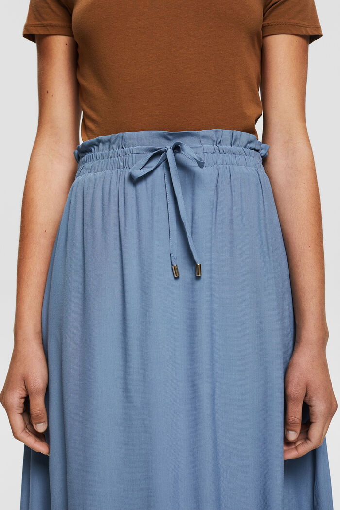 Midi skirt made of LENZING™ ECOVERO™, GREY BLUE, detail image number 2