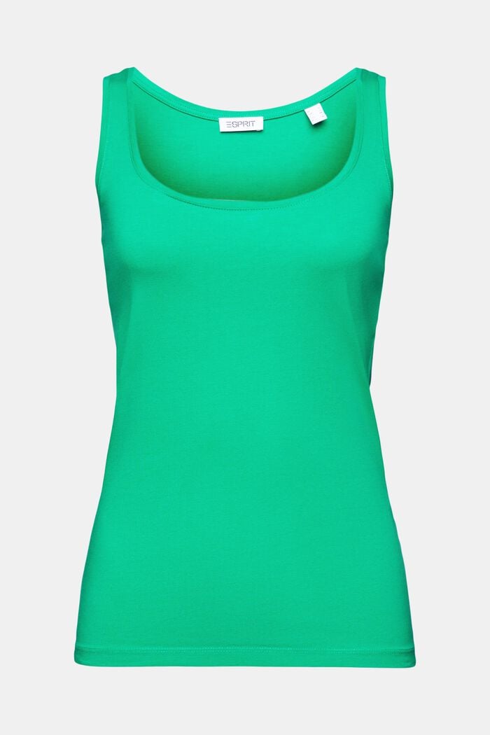 Cotton Jersey Tank Top, GREEN, detail image number 5