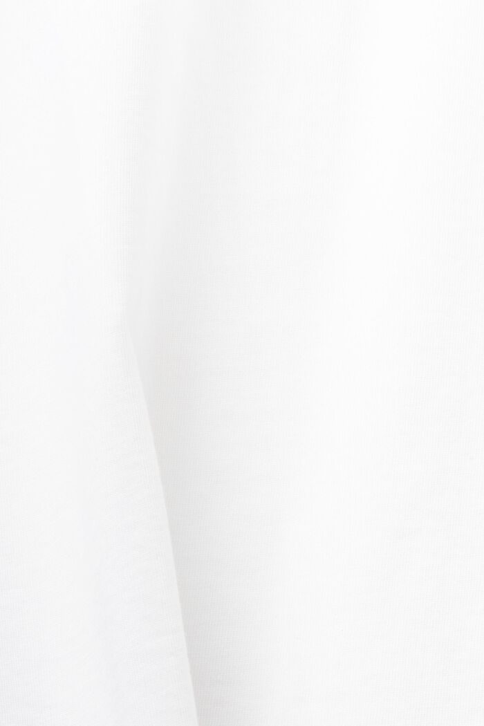 Unisex Printed Organic Cotton Jersey T-Shirt, WHITE, detail image number 6