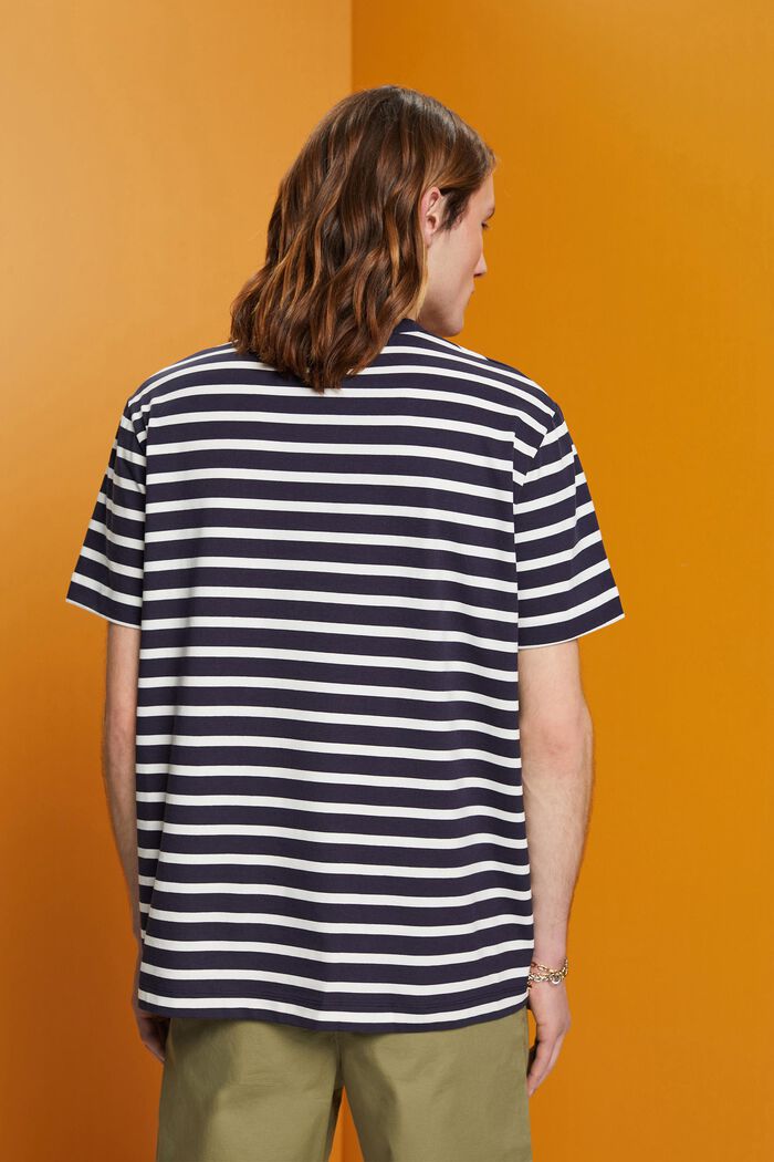 Striped sustainable cotton t-shirt, NAVY, detail image number 3