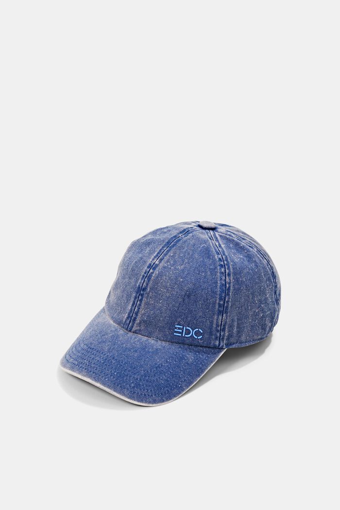 Drawcord baseball cap, BLUE, overview