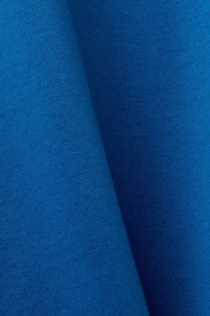 Jersey crewneck t-shirt, 100% cotton, DARK BLUE, detail image number 4