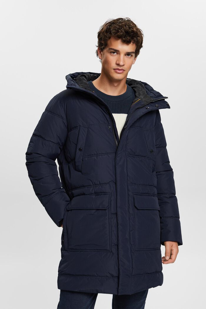 Quilted Puffer Jacket, NAVY, detail image number 0