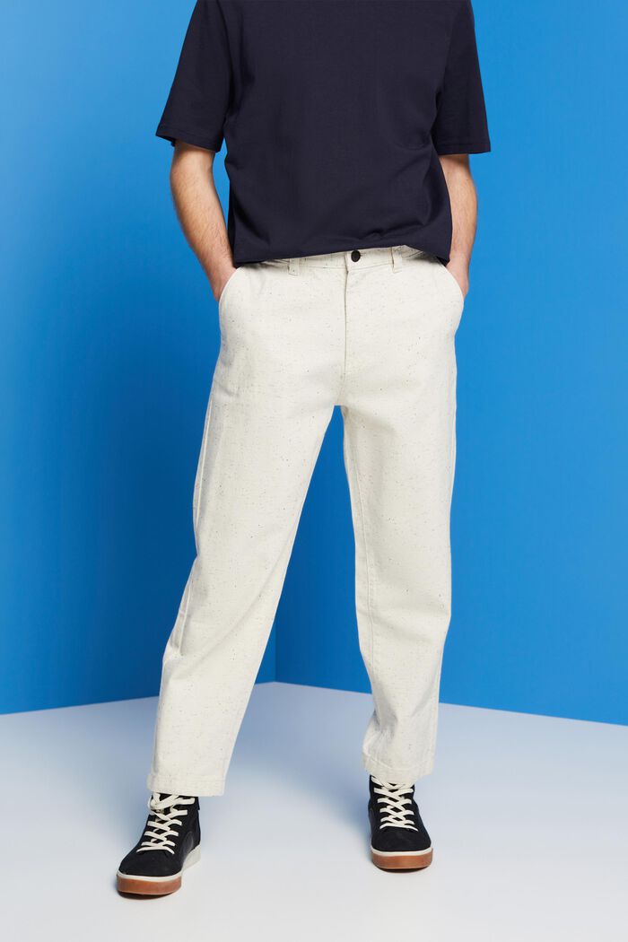 Balloon fit trousers, OFF WHITE, detail image number 0