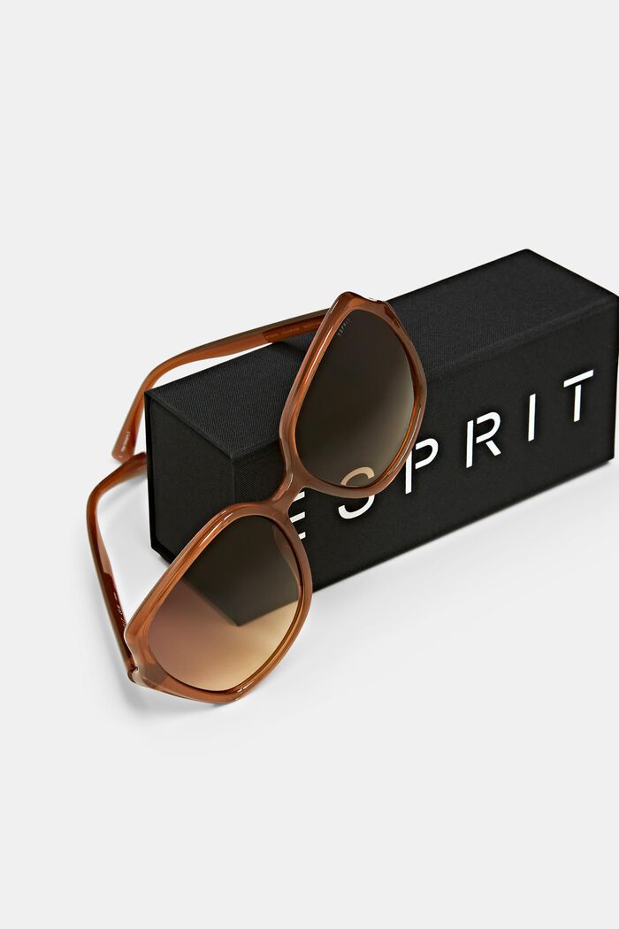Statement sunglasses with large lenses, BROWN, detail image number 4