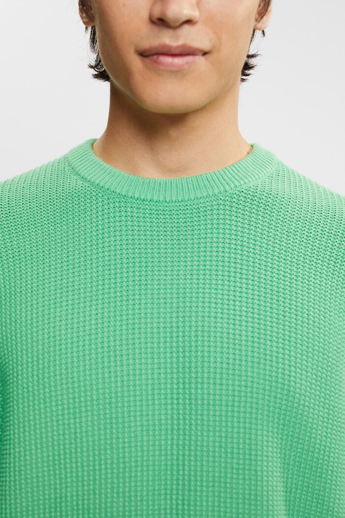 Pure cotton jumper, GREEN, detail image number 0