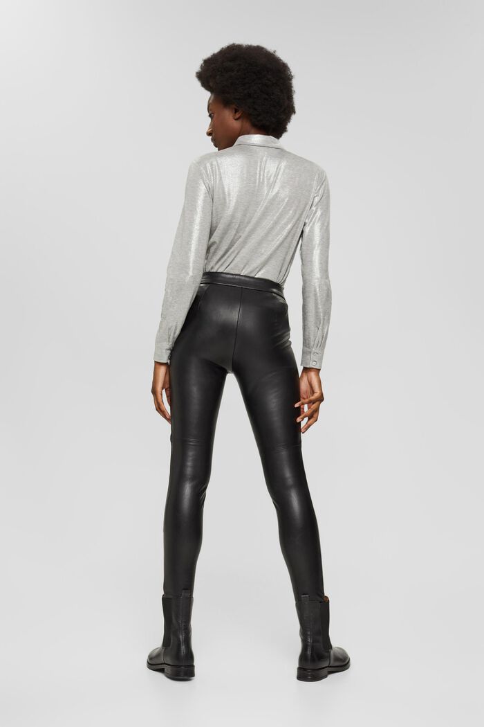 Faux leather trousers, BLACK, detail image number 3