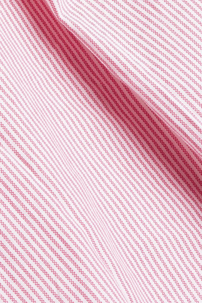 Striped shirt blouse in organic cotton, PINK FUCHSIA, detail image number 4