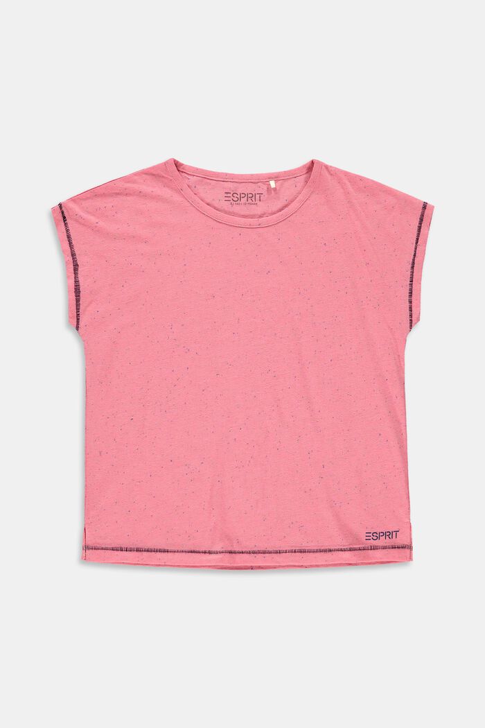Boxy T-shirt with a colourful dimpled texture, PINK, overview
