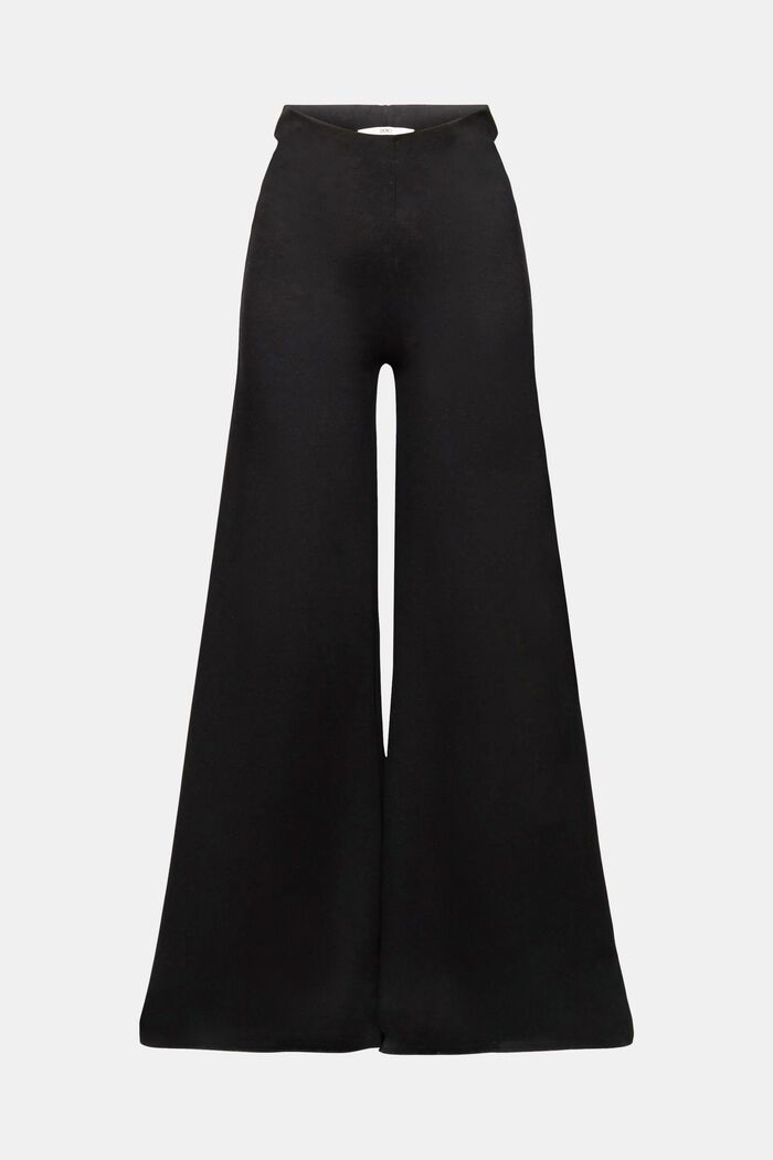 Ribbed knit trousers, BLACK, detail image number 7