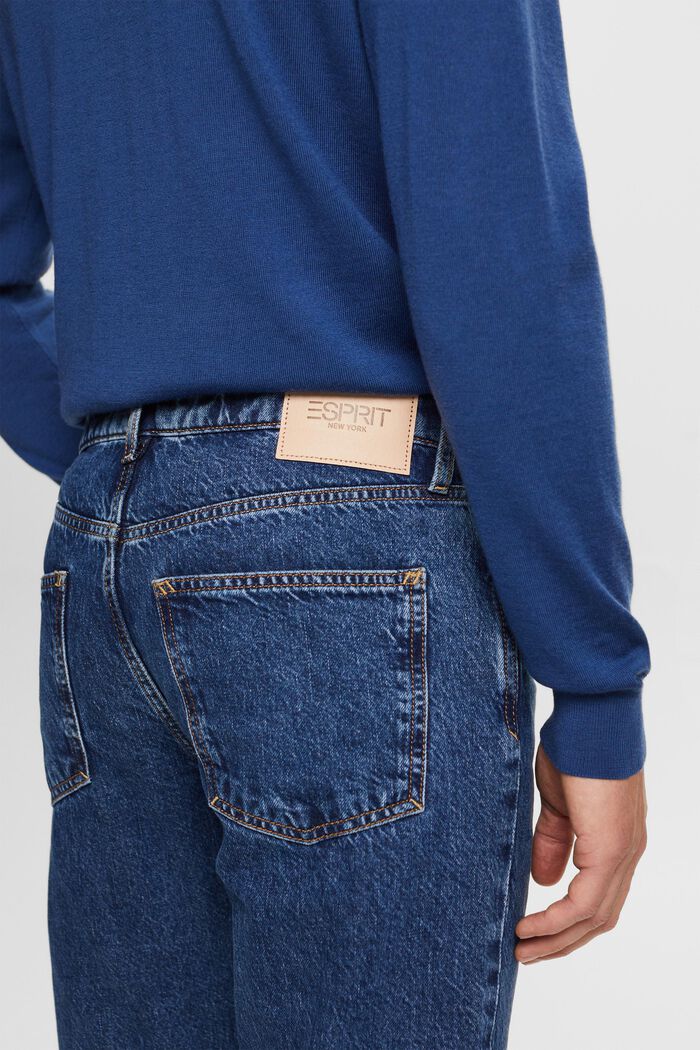 Mid-Rise Straight Jeans, BLUE MEDIUM WASHED, detail image number 4