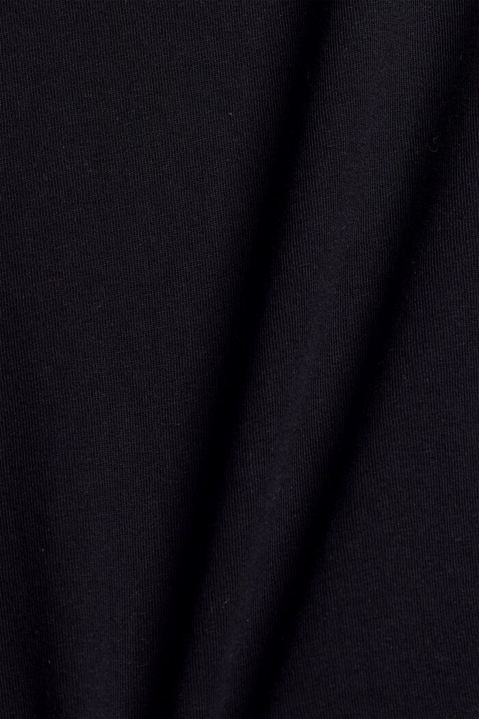 T-shirt with shoulder pads, 100% organic cotton, BLACK, detail image number 4