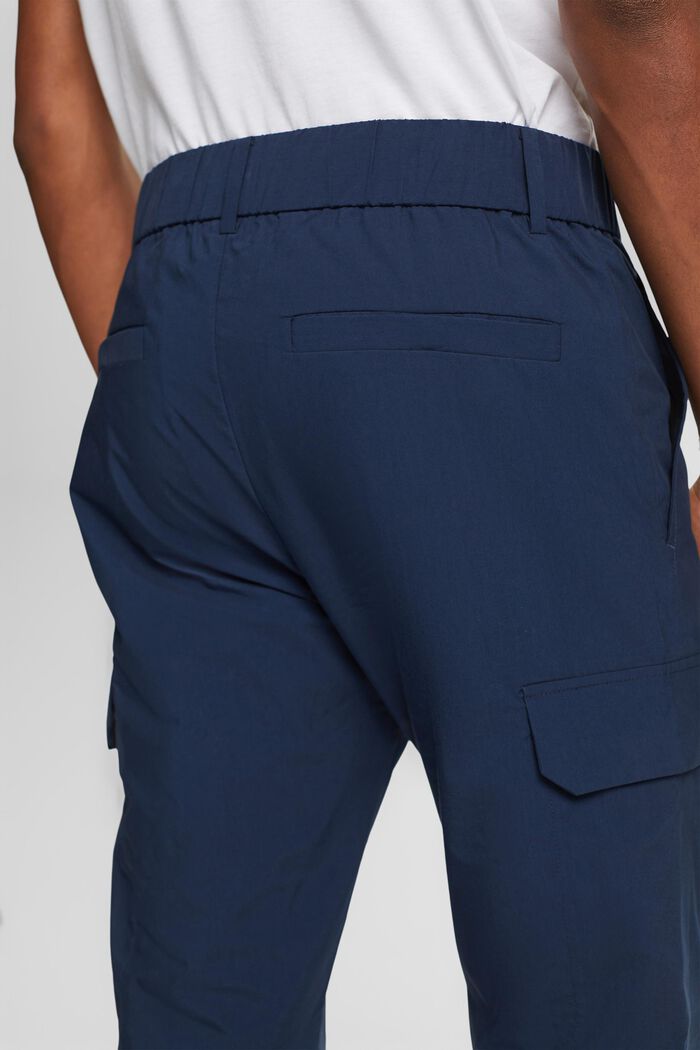 Cargo trousers with elastic waist, NAVY, detail image number 4