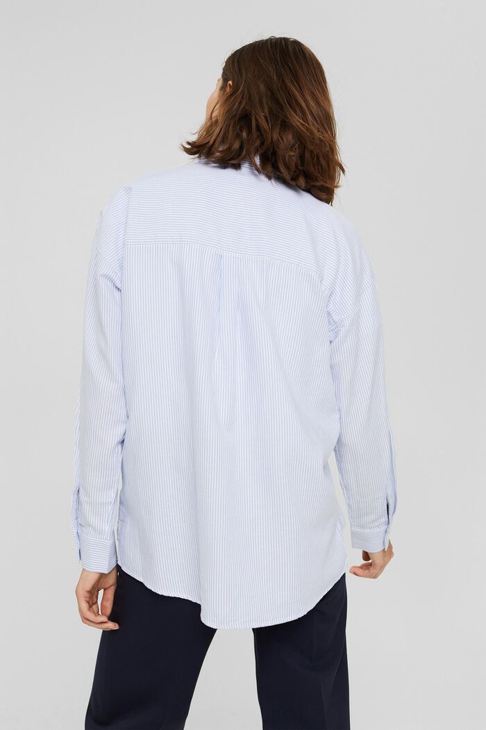 Shirt blouse in 100% organic cotton, PASTEL BLUE, detail image number 3