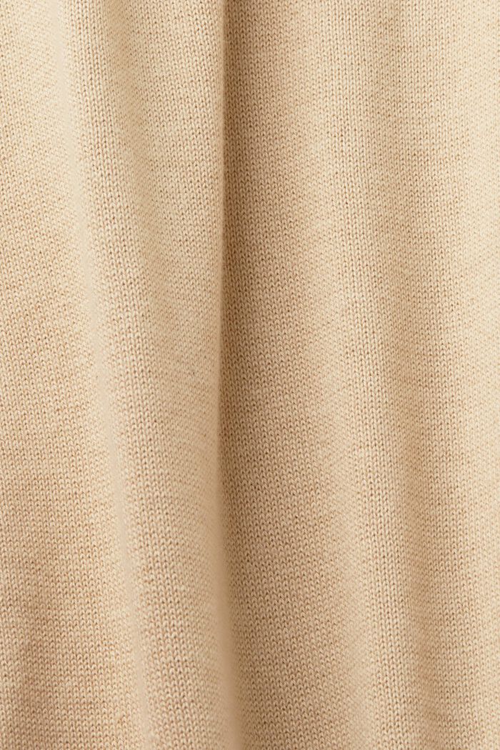 Knit jumper with a polo collar, TENCEL™, SAND, detail image number 5