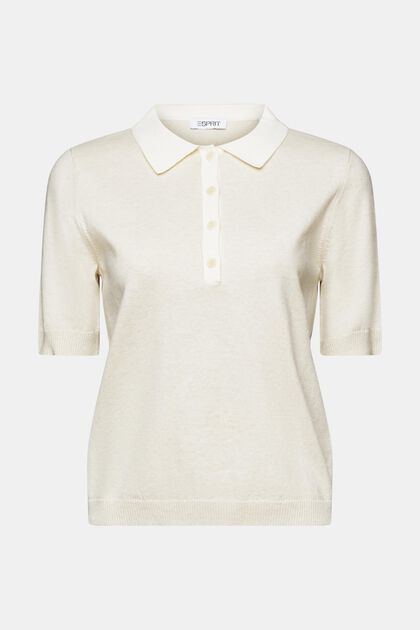Cotton-Blend Polo Sweater