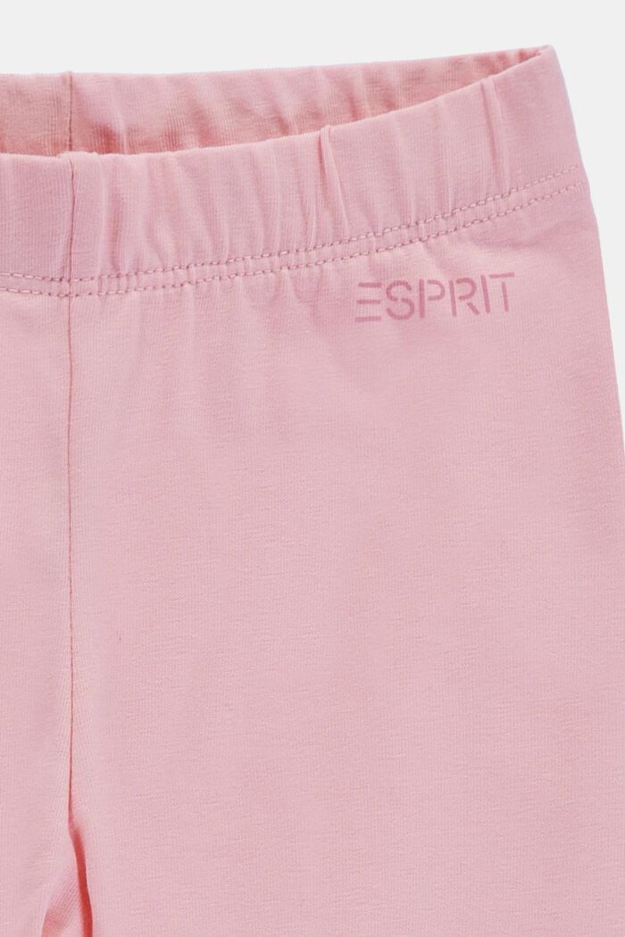 Basic stretch cotton leggings, LIGHT PINK, detail image number 2