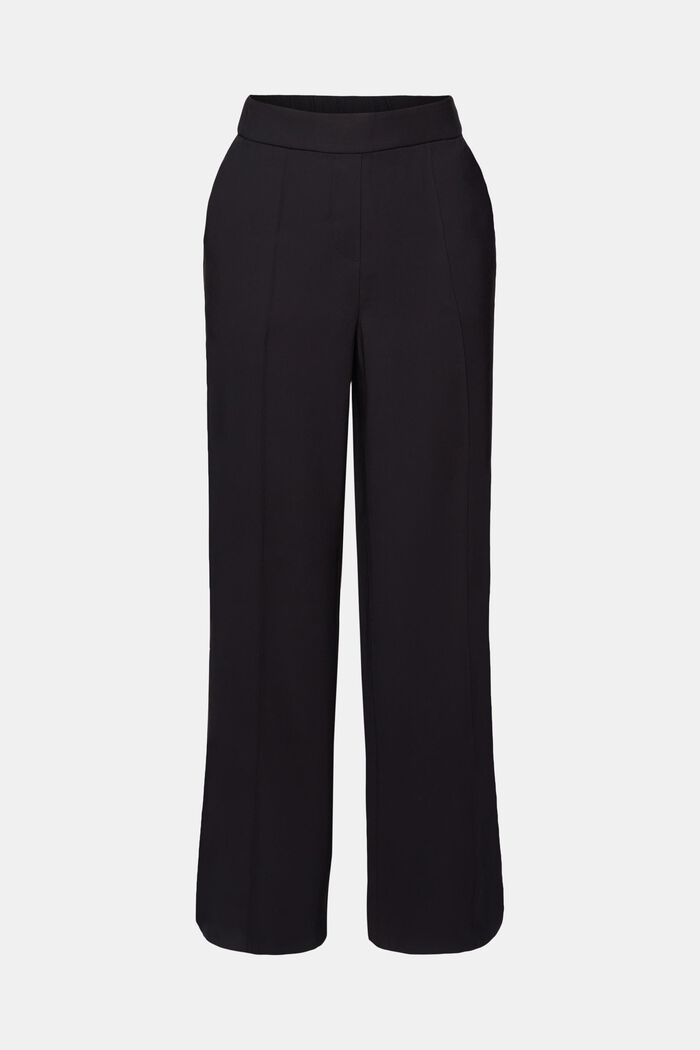 Wide leg trousers, LENZING™ ECOVERO™, BLACK, detail image number 7