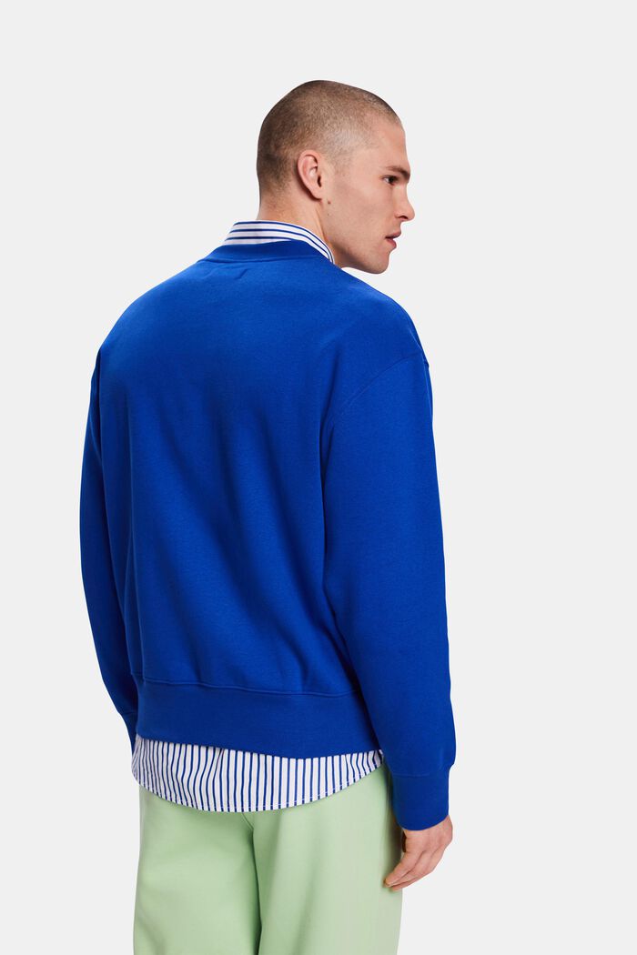 Unisex Cotton Fleece Logo Sweatshirt, BRIGHT BLUE, detail image number 4