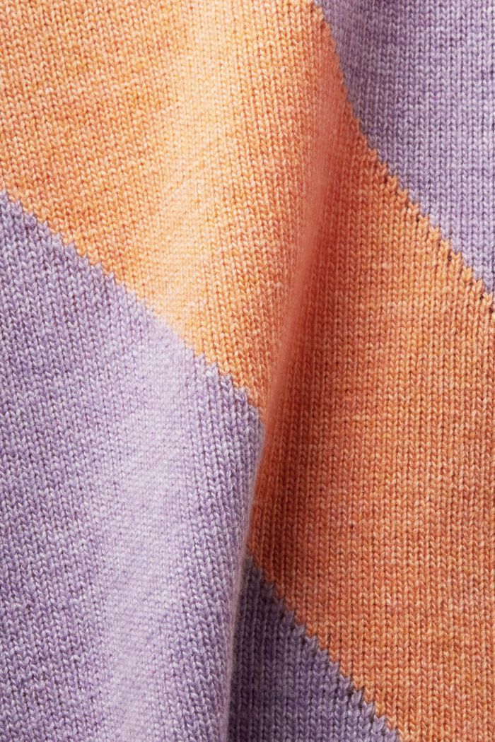 Striped Jacquard Sweater, LAVENDER, detail image number 5