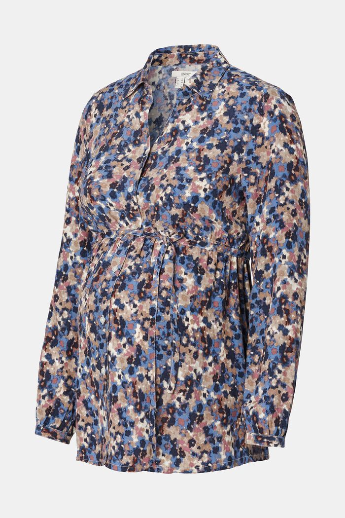 Patterned blouse, BLUE, detail image number 2