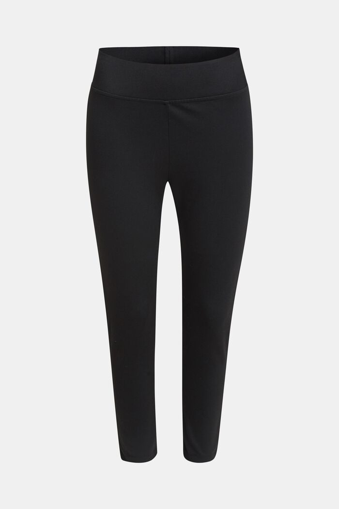 Ankle-length leggings with a comfy waistband, BLACK, detail image number 0
