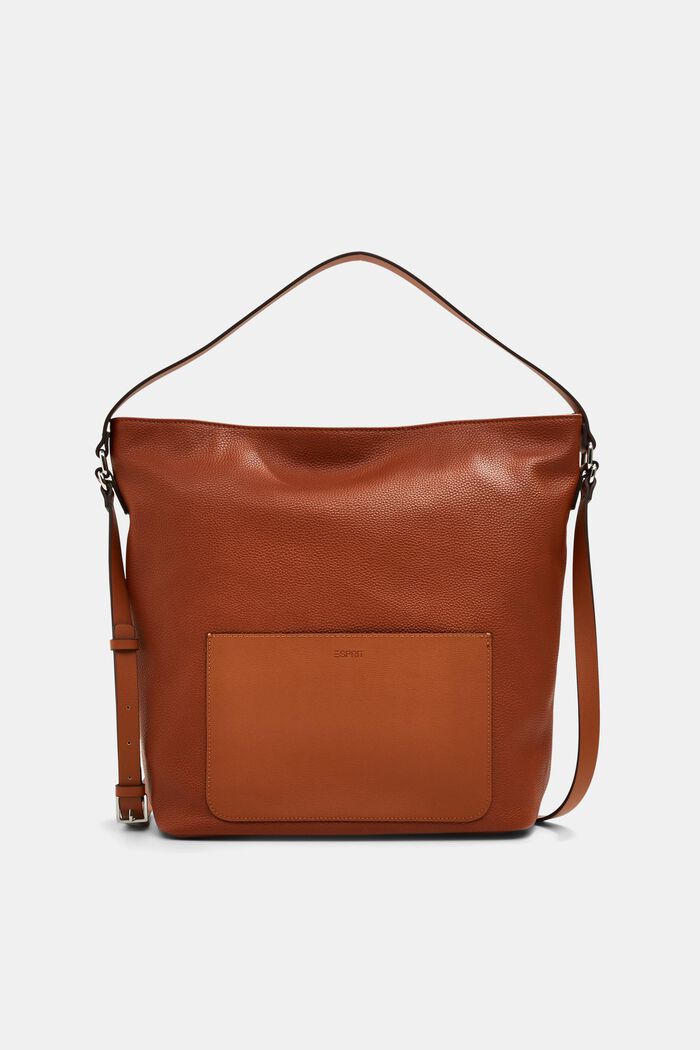 Faux leather shoulder bag
