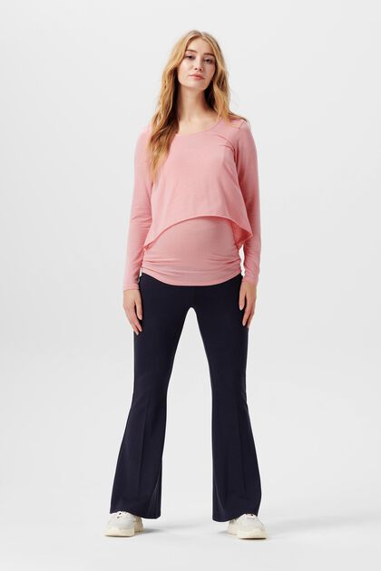 Flared over-the-bump jersey treggings