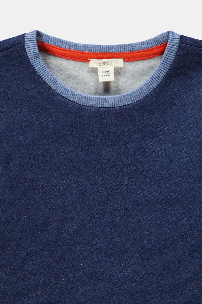 Sweatshirt with striped, ribbed borders, INK, detail image number 2
