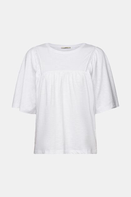 Flared t-shirt, 100% cotton