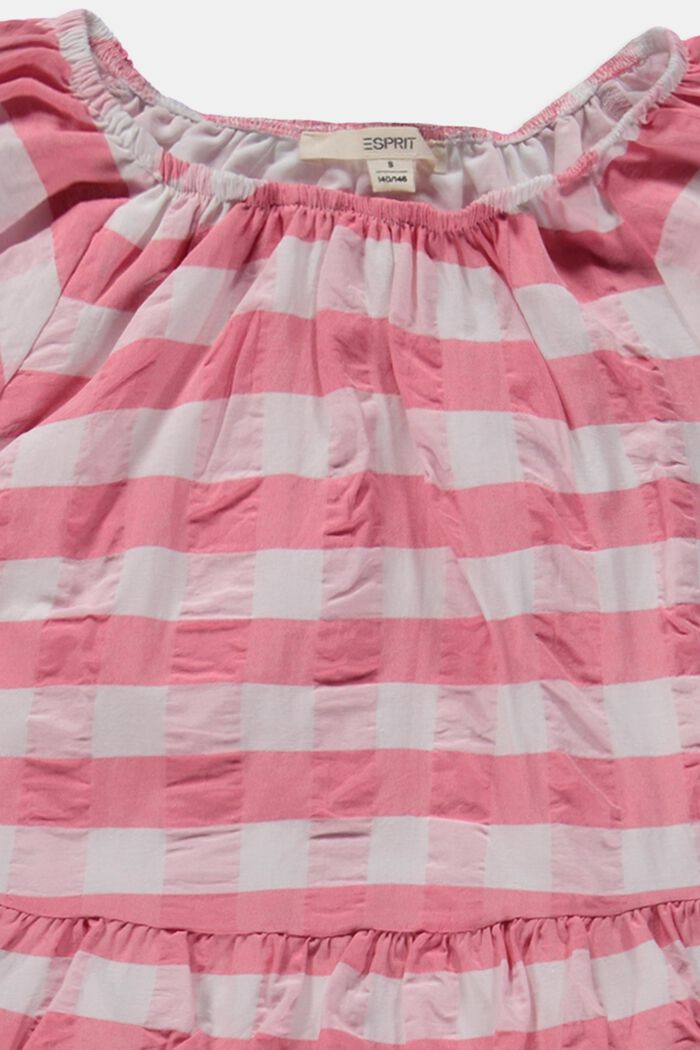 Checked Tiered Dress, PASTEL PINK, detail image number 2