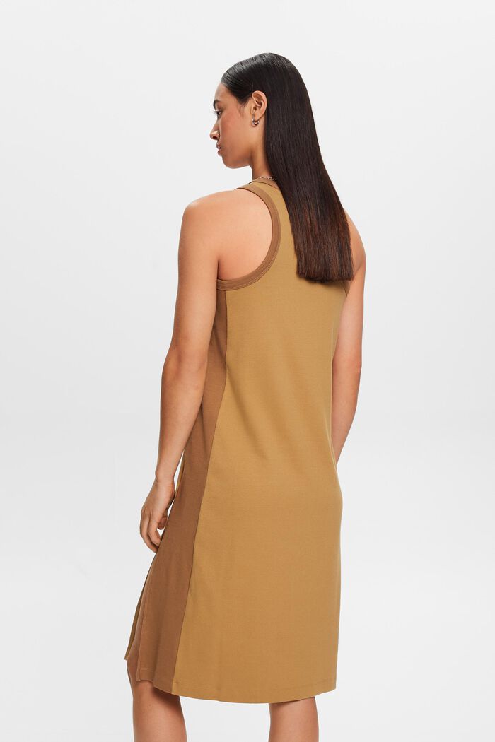 Ribbed jersey midi dress, stretch cotton, TOFFEE, detail image number 3