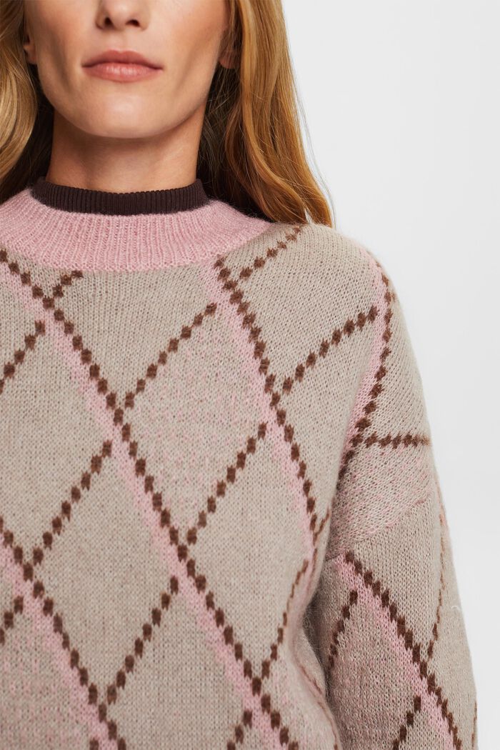 Wool-Mohair Blend Sweater, LIGHT TAUPE, detail image number 2